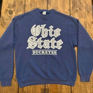 Rare Ohio State Buckeyes Navy Crewneck Sweatshirt